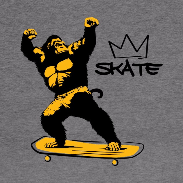 king skater gorilla by lkn